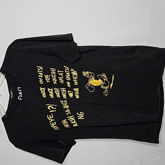 RARE VINTAGE Dolce & Gabbana made in Italy POPEYE short sleeve tshirt sz Large - Picture 1 of 7